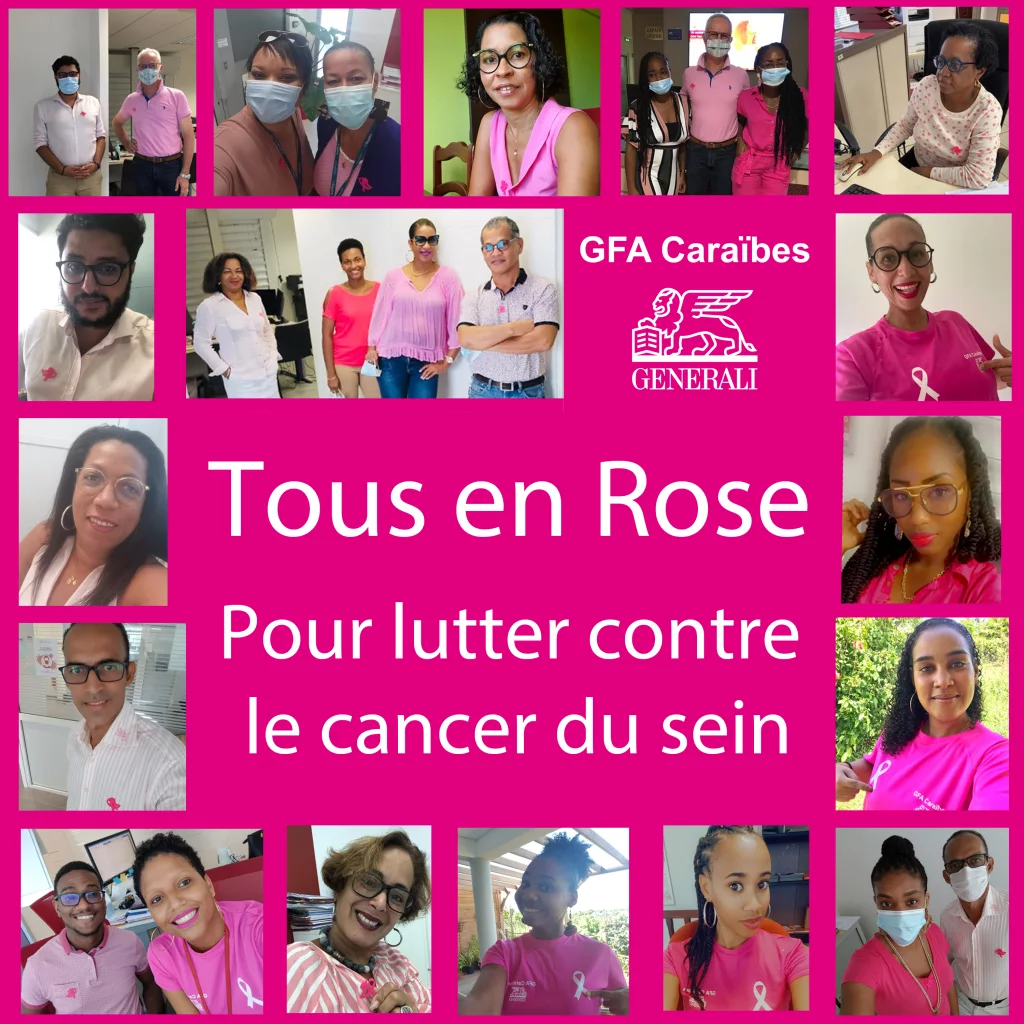 Tous en rose pour lutter contre le cancer du sein. GFA Caraïbes